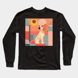 Retro Poodle: Pastel Pup Revival Long Sleeve T-Shirt